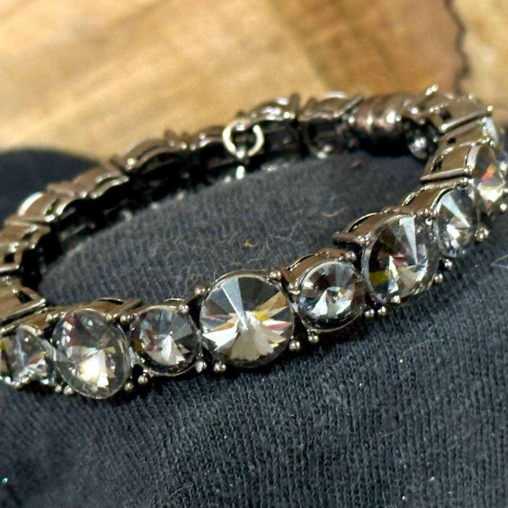 Tasha Gold Plate Bracelet with Purple Crystal Stones